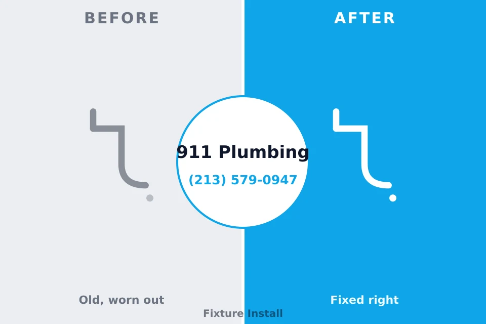 Before and after: plumbing repair Bull Run Mountain Estates, VA